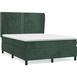 Box spring postelja z vzmetnico temno zelen 140x190 cm žamet, (20900603) | Shoptok.si