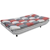 MID.YOU ZOFA S POSTELJNO FUNKCIJO, srebrne barve, barve gozdnih sadežev, temno siva tekstil, leseni material | Shoptok.si