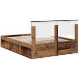  Krevetna konstrukcija s uzglavljem Staro drvo 135 x 190 cm | shoptok.hr