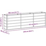  Cvetlično korito Zelena 240 x 40 x 75 cm Jeklo, (5000207746) | Shoptok.si