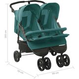  Dječja kolica za blizance zelena čelična | shoptok.hr