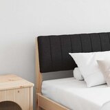  Tapecirani uzglavlje Crna 200 cm Čvrsto borovo drvo | shoptok.hr