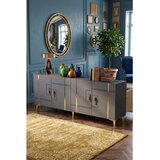 Hanah home komoda Ilay 180, 180 cm, antracit / zlatna | Eponuda.com