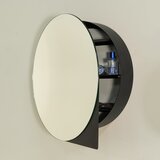Spinder Design Črna kovinska stenska kopalniška omarica z ogledalom 55x55 cm Sonnet – | Shoptok.si