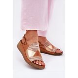 Maciejka Ladies Leather Wedge Sandals With Braiding | Shoptok.si