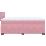 vidaXL Box spring postelja z vzmetnico roza 120x200 cm žamet | Shoptok.si