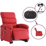  Električni masažni naslonjač na podizanje umjetna koža crveni | shoptok.hr