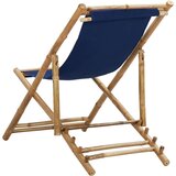  Ležalnik iz bambusa in platna mornarsko moder - Ležalnik, (21483529) | Shoptok.si