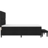  vzmetnica z vzmetnico in klopi črna 140x190 cm tkanina, (22083316) | Shoptok.si