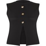 Trendyol Ženska bluza Tbbss25Af00121, Crna Cene