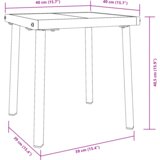 vidaXL Ležaljke 3 pcs Crna 40 x 40 x 40.5 cm Poli ratan | shoptok.hr