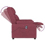  Električni naslonjač od tkanine crvena boja vina - boja crnog vina 1 | shoptok.hr