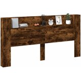  Uzglavlje S LED lampica Dimljeni hrast 200 x 16,5 x 103,5 cm | shoptok.hr