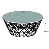  Club stolić Style metalni porculan 90x90x38cm krem-crni | Eponuda.ba