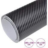  Folije za automobil 2 kom 4D crne 100 x 150 cm + 50 x 150 cm | shoptok.hr