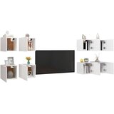 TV Stenske TV omarice 8 kosov bele 30,5x30x30 cm | Shoptok.si
