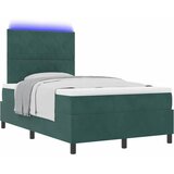  LED Box Spring Krevet Tamnozelena 120 x 200 cm Baršun | shoptok.hr
