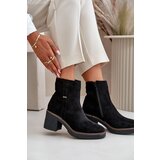 Boto Women's Heeled Boots Insulated Eco Suede Black Arkesia | shoptok.hr