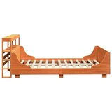 vidaXL Posteljni okvir brez vzmetnice vošč. rjav 150x200 cm borovina | Shoptok.si