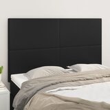 vidaXL Posteljno vzglavje 4 kosa črn 72x5x78/88 cm umetno usnje Cene
