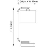  Endon 57917 - Prigušiva stona lampa CANNING 1xE14/40W/230V sjajni hrom/bela | Eponuda.com