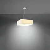 Nice Lamps Bijela viseća svjetiljka sa staklenim sjenilom/s tekstilnim sjenilom Kortez –