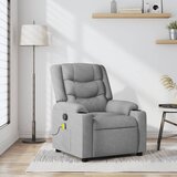 vidaXL Masažni naslonjač od tkanine svjetlosivi | shoptok.hr