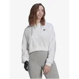 Adidas White Women's Cropped Hoodie Originals - Women