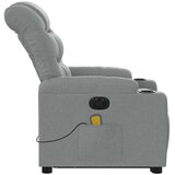  Električni masažni naslonjač na podizanje tkanina svjetlosivi | shoptok.hr