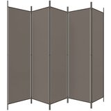 Sobna pregrada s 5 panela Antracit 250 x 200 cm od tkanine | Eponuda.ba