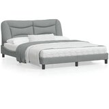  Okvir za krevet s uzglavljem svjetlosivi 160x200 cm od tkanine | shoptok.hr