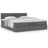  Otomanski krevet s madracem tamnosivi 200x200 cm od tkanine | shoptok.hr