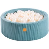 Tirkizni kordurojski bazen s lopticama ø 90x30 cm Montessori -