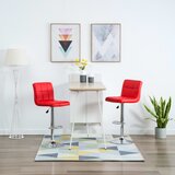 Furnova Barski stolčki 2 kosa rdeče umetno usnje, (22056035) | Shoptok.si