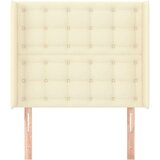  Vzglavje z ušesi krem 103x16x118/128 cm umetno usnje, (20738685) | Shoptok.si