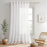 MIULEE 300 × 260 cm Transparentna voil zavesa z rinkami | Shoptok.si