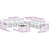  Set vanjskih sofa 9 kom. Bijela i bež Poliester | shoptok.hr