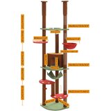 PEQULTI Prilagodljiv višinski mačji dreves, stabilna zasnova, večnivojske platforme, AMT0119BN, XL, (5000161402) Cene