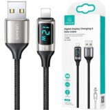 Usams U78 BRIDED KABEL ZA LIGHTNING 1.2M LED HITRO POLNJENJE ZA IPHONE, (21980508) | Shoptok.si