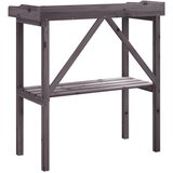  Stol za biljke s policom sivi 78x38x82,5 cm masivna jelovina | Eponuda.ba
