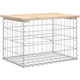  Vrtna klupa s gabionskim dizajnom 63x44x42 cm masivna borovina | shoptok.hr