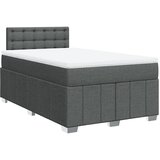 Maison Chic Box spring postelja - Vzmetna postelja z vzmetnico temno siva 120x190 cm blago SL11808, (21900991) | Shoptok.si