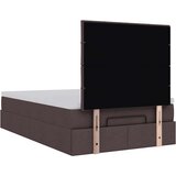 vidaXL otomanski okvir kreveta s madraca tamnosmeđi 120x200cm tkanine | shoptok.hr