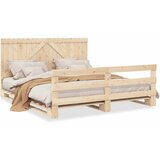  Okvir kreveta s uzglavljem 200 x 200 cm od masivne borovine | shoptok.hr