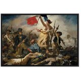  Slika - Eugène Delacroix – Liberty Leading the People 120x80 U crnom drvenom okviru | shoptok.hr