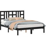  Okvir za krevet od masivnog drva crni 140 x 190 cm | Eponuda.com