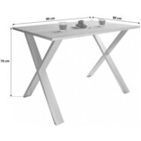 MID.YOU jedilna miza xona, hrast, srebrna | Shoptok.si