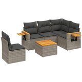 Maison Chic Seti vrtnega pohištva - Vrtna garnitura - Vrtni pohištvo set 6-delna z blazinami siv poli ratan, (21803888) | Shoptok.si