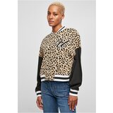 UC Curvy Ladies AOP Oversized College Sweat Jacket unionbeigeleo/black | shoptok.hr