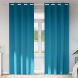  Zavjese za blackout s prstenovima 2 pcs Tirkizna 245 x 140 cm | shoptok.hr